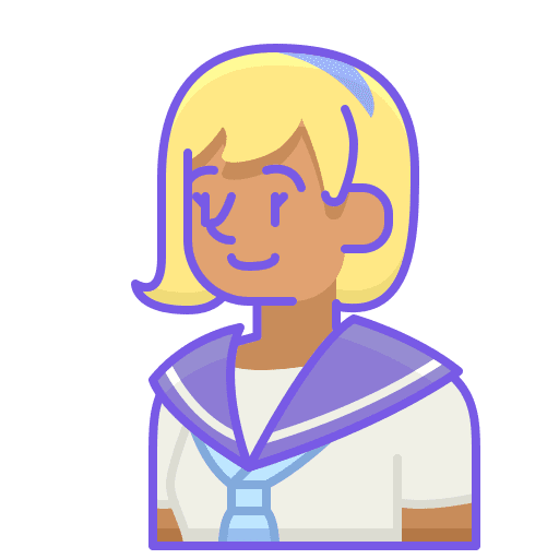 Schoolgirl user professions and jobs girl icon