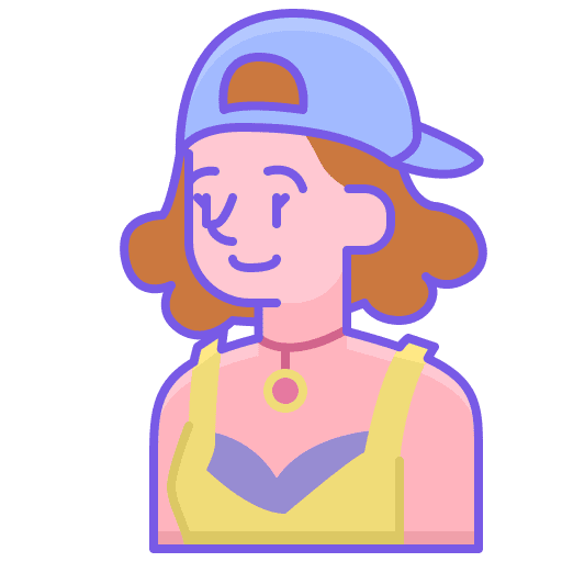 Teenager professions and jobs fancy girl icon