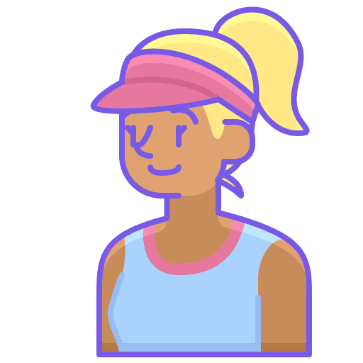 Tennis player professions and jobs woman profession icon
