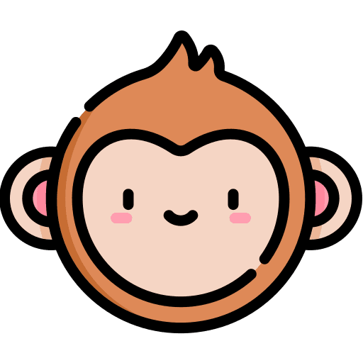 Monkey ape mammal zoo icon