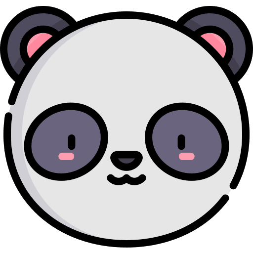 Panda bear endangered wild life animals icon