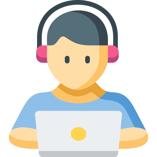 Listening headphones user listening icon