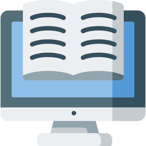 Monitor elearning ebook education icon