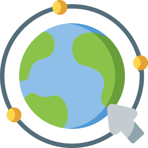 Connection earth network global icon