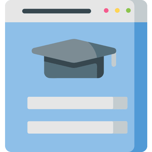 Login ui mortarboard student icon