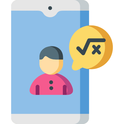 Maths cellphone education phone icon