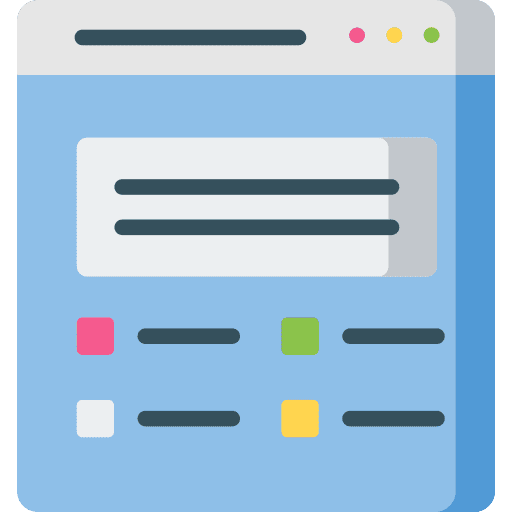 Browser development seo and web layout icon