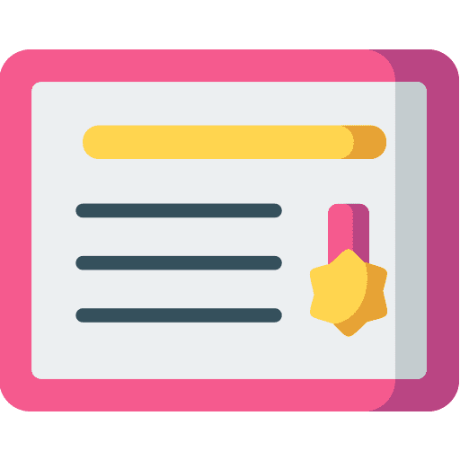 Certificate award certificate medal icon