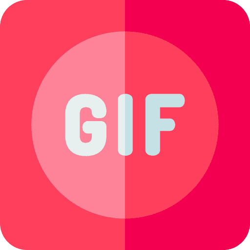 Gif shapes and symbols format file icon