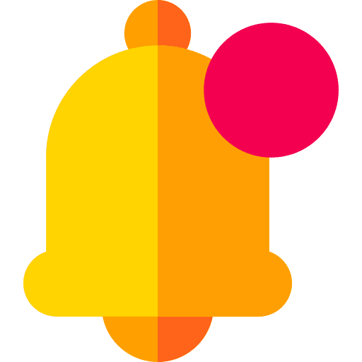 Notification alarm social media interface icon