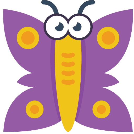 Butterfly animals butterfly bug icon