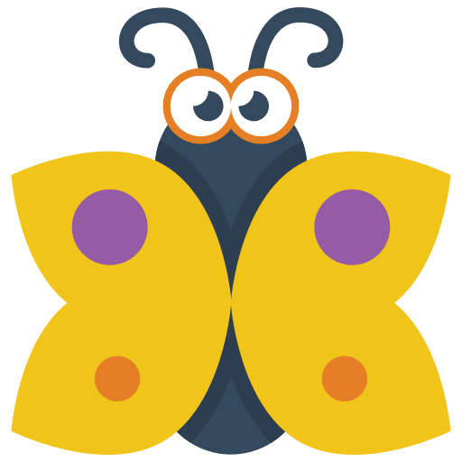 Butterfly bug animal entomology icon