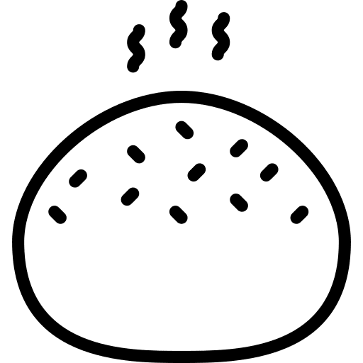 Bread roll bakery baked bread icon