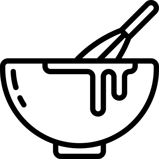 Dough cooking bowl kitchen icon