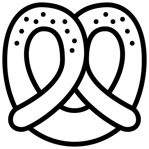 Pretzel food food and restaurant pastry icon