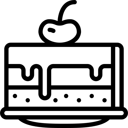 Cake bakery sweet slice icon