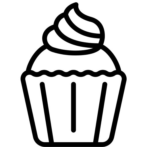 Cupcake dessert bakery birthday cupcake icon