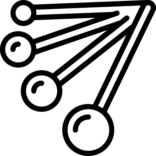 Measuring spoons tool kitchen cooking icon