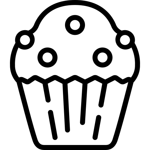 Muffin bakery food baked icon