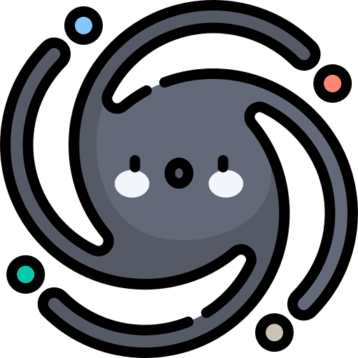 Black hole space astronomy science icon