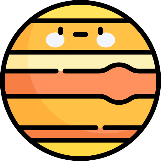 Jupiter science orbit nature icon