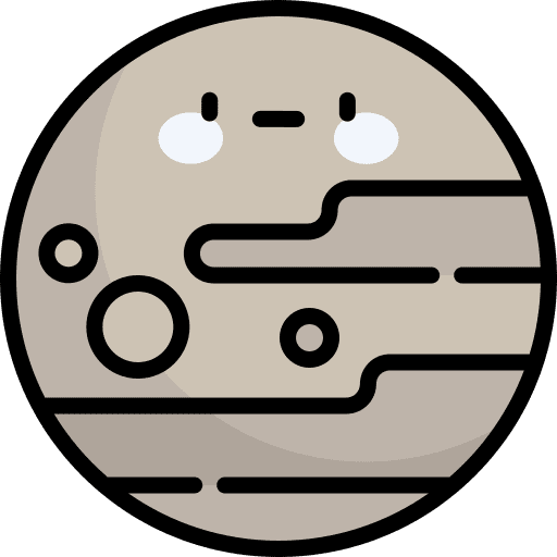 Pluto solar system nature science icon