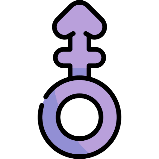 Androgyne people female masculine icon