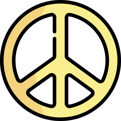 Peace shapes and symbols circular symbols icon