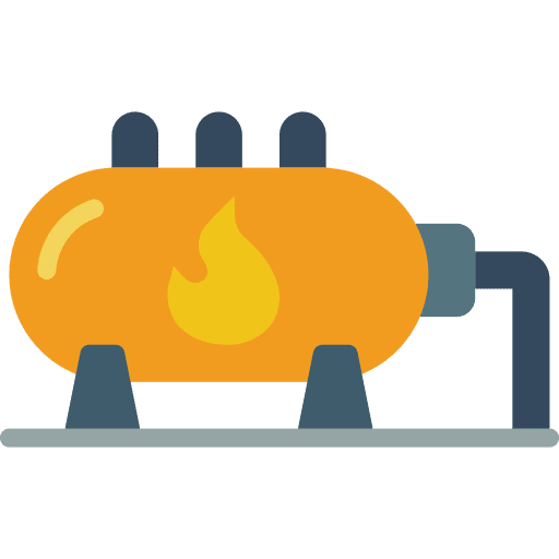 Gas storage fire industry tank icon