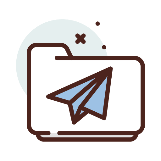 Email send files and folders archive icon