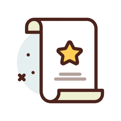 Favourite star files and folders note icon