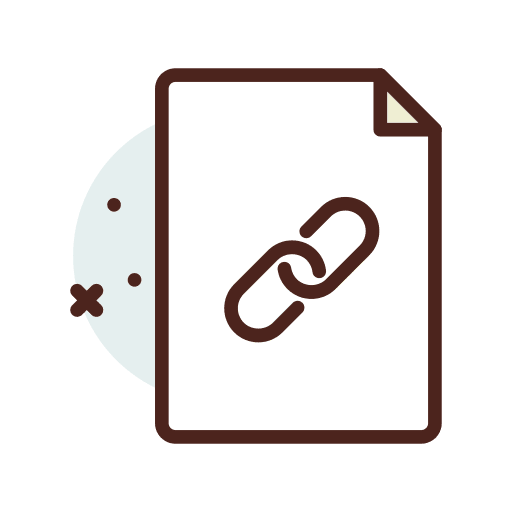 Attach paper scroll files and folders icon