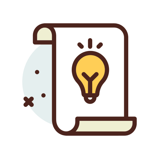Bulb paper document note icon