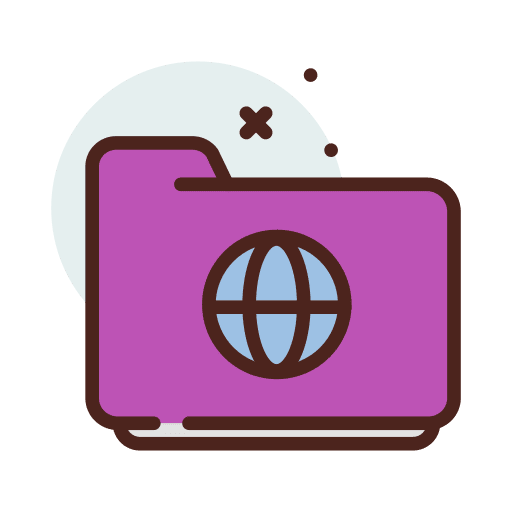 Globe directory archive files and folders icon
