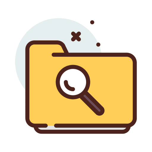 Magnifying zoom files and folders directory icon