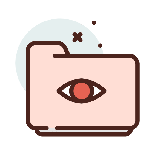 Vision directory folder eye icon