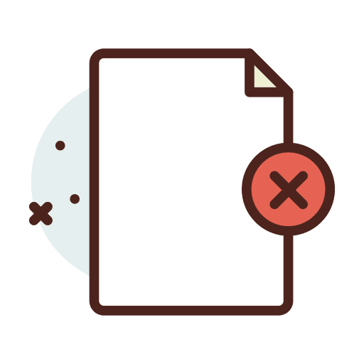 Cancel file files and folders note icon