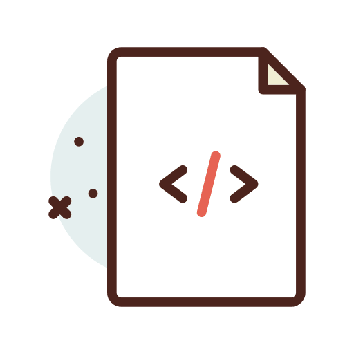 Code scroll files and folders note icon