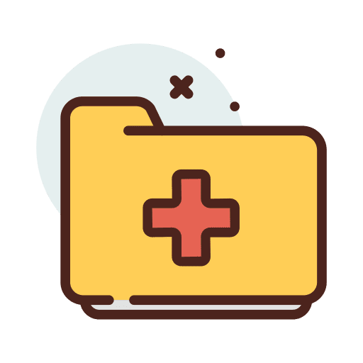 Medical files and folders directory medical icon
