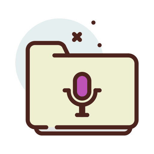 Microphone files and folders directory microphone icon