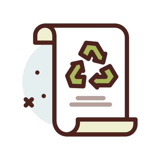 Recycle file scroll document icon