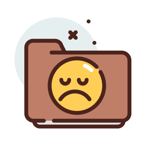 Sad folder files and folders sad icon