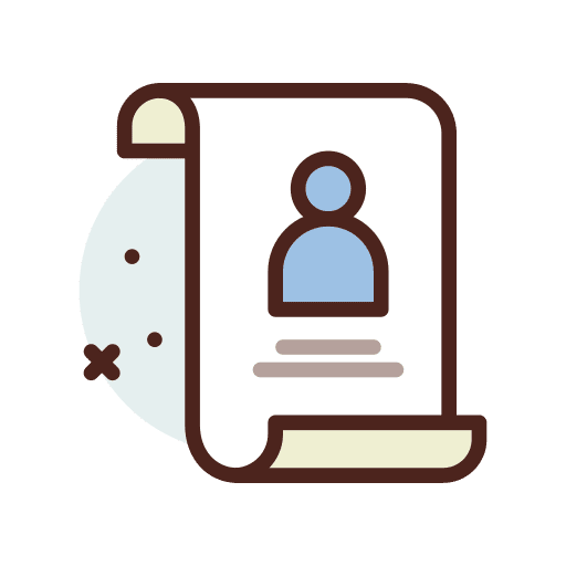 User paper scroll user icon