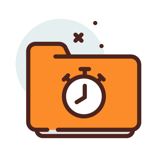 Clock archive clock files and folders icon