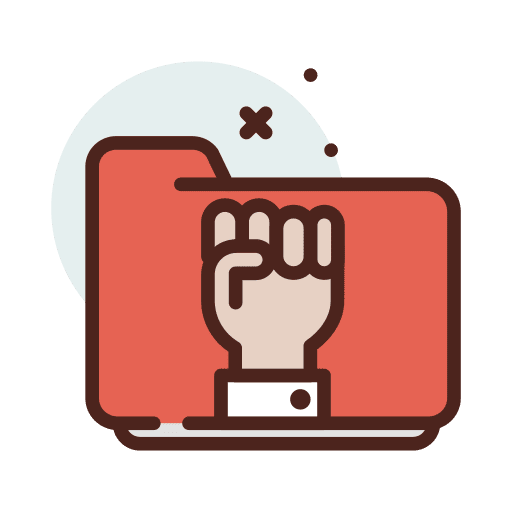 Protest fist empowerment files and folders icon