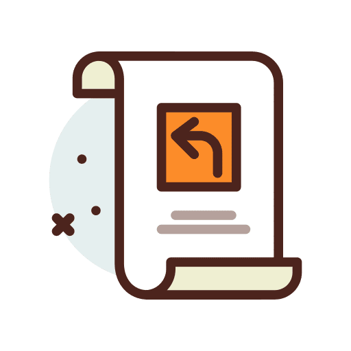 Left left files and folders document icon