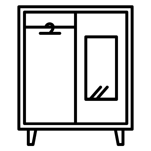 Cupboard furniture and household interior cupboard icon
