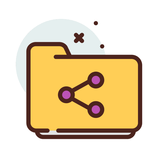 Share folder social media archive icon