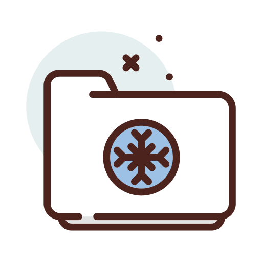 Snowflake archive winter christmas icon