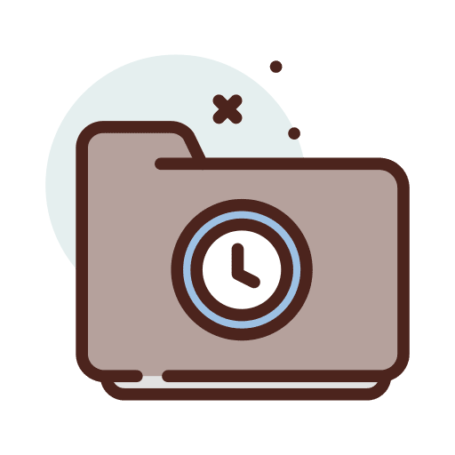 Time clock archive folder icon